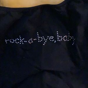 Black embellished maternity adjustable strap tank cami camisole